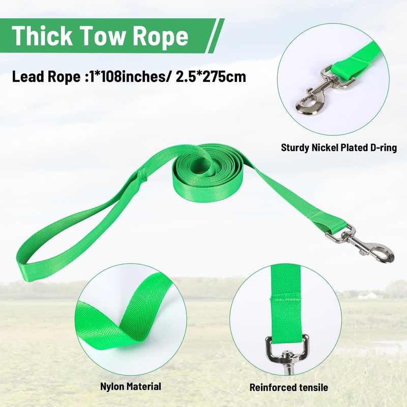 Cow Halter Cattle Halters Adjustable Calf Halter with Leading Rope
