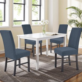 Alishomtll Stretch Chair Covers, Set of 4, Universal Chair Covers for Swing Chairs, Jacquard Dining Room Chairs Cover, Washable, Removable Chairs, Protection for Kitchen, Banquet, Wedding, Party (Dark