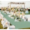 JCTHKUKU 2 Pcs Sage Green Tablecloth Plastic Disposable Sage Table
