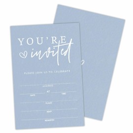 You're Invited! Classic Party Invitations, Minimalism Calligraphy Invitations For All Occasions, 25 Invite Cards With Envelopes Birthday, Baby Shower, Bridal Showers, Party Favors & Decorations - 01