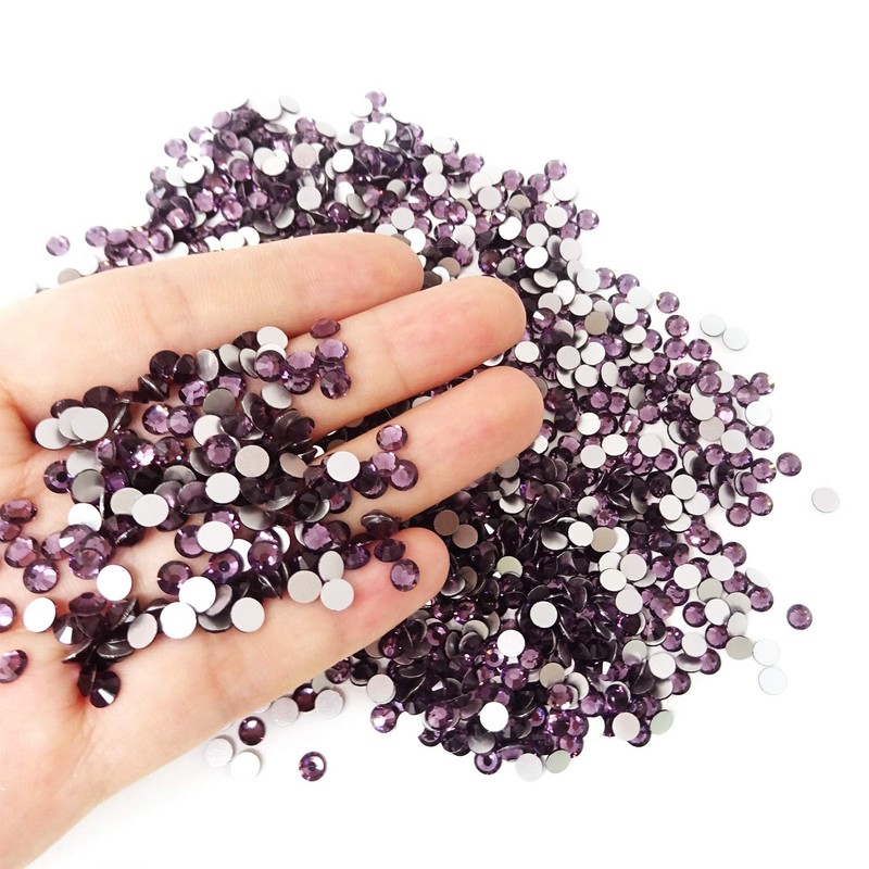 Honbay 1440PCS 5mm ss20 Sparkly Round Flatback Rhinestones Crystals, Non-Self-Adhesive