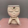 1 Piece Face Planter Cute Planter Decorative As Shown Resin