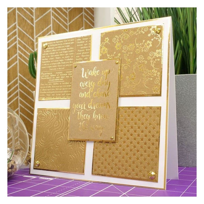 Hunkydory Crafts Perfect Verses Foiled Kraft Paper Pad