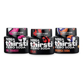 Ninja Thirsti Flavored Water Drops, ZERO SODA Variety Pack, Classic Soda Flavors, Sparkling or Still, Zero Calories, Zero Sugar, Makes 17, 12oz drinks, 3 Pack, WCFV8