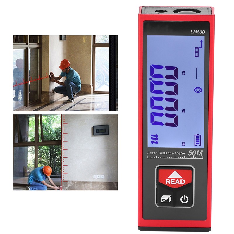 LM50B 50m/164ft Laser Range Finder Electronic Ruler Hand Held Mini