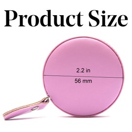 Tape Measure Leather Retractable, 60 Inch/1.5 Meter Long Small Sewing Tape Measure for Tailors and Designers,sewing tape measure,retractable tape measure sewing (Pink)