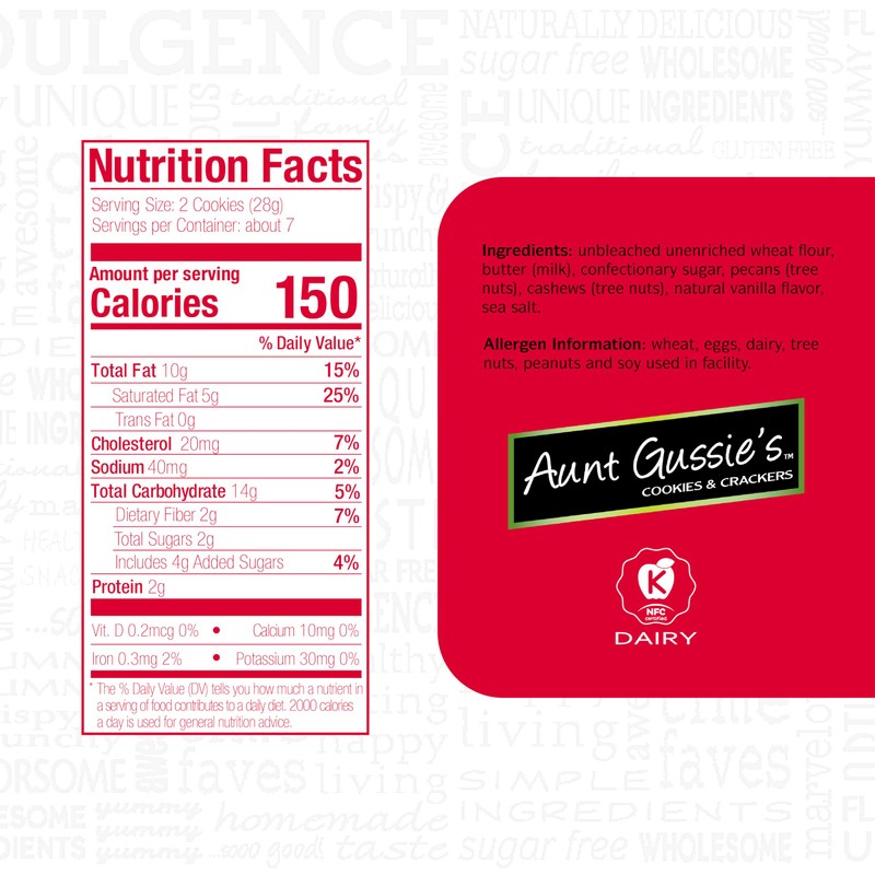 Aunt Gussie's - Classic Pecan Meltaways - 4 Pack