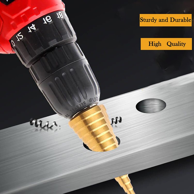 6点セット ステップドリル ドリルビット HSS高速鋼 タケノコドリル たけのこドリル 4-32mm /4-20mm /4-12mm ツイストドリル