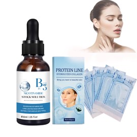 Mikabila mask (04)30ml Niacinamid Serum,Reduziert Pigmentflecken, Poren-verfeinerndes Gesichts-Serum mit 5% Niacinamid (Vitamin B3),60 Stück Kollagenfäden Lifting,für Seidenfaden Lifting