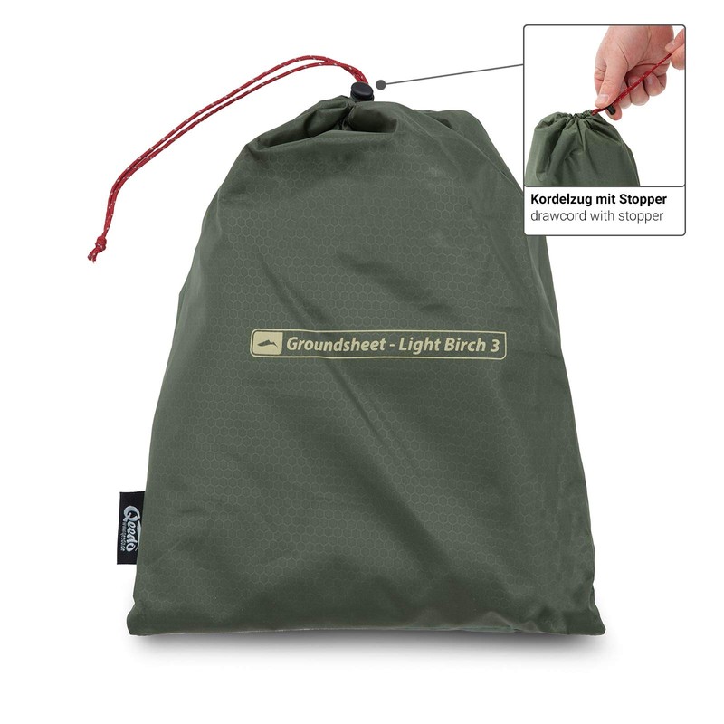 qeedo Light Birch M Groundsheet, Tent Underlay, Protection Against Moisture