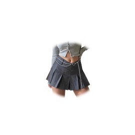 Eyraevor Multilayer Waist Chain Belt Women Fashion Metal Link Waist Body Chain Long Tasse Chain Belt for Dress (Silver 2)