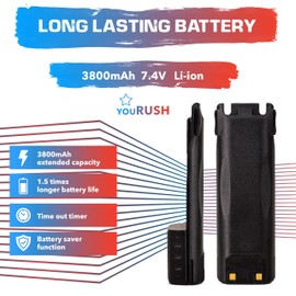 youRUSH BL-8 Extended Battery 3800 mAh - Compatible with Baofeng UV-82, Baofeng UV82hp