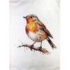 Half a Donkey The Robin large cotton tea towel