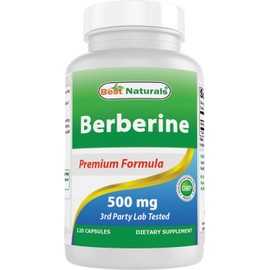 Best Naturals Berberine 500mg 120 Capsules - Supports Immune Function, Cardiovascular & Gastrointestinal Function (120 Count (Pack of 1))