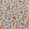 Sleepdown Ditsy Flowers Bedding Set, Pillowcase with Ribbons, Orange/White, 135