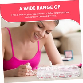 Healvian Nail Rhinestones Compartment Box of Nail Diamonds and Jewels for Christmas and Special Occasions Easy Application