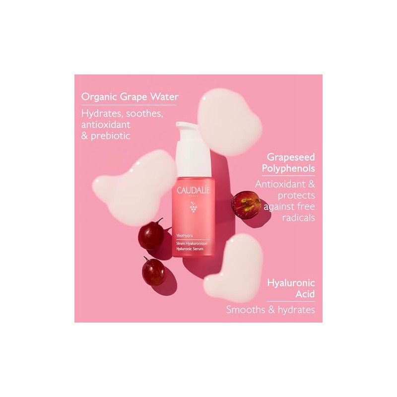 Caudalie VinoHydra Suero de cido Hialurnico para el Rostro, Suero