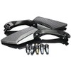 MotorToGo Black Carbon Mini Motorcycle Mirrors for 2013 Yamaha YZF