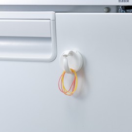 レック(LEC) 輪ゴム掛け マグネット付き 4.5x4.5x3.5cm H-135 ホワイト