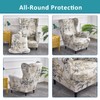 Wing Chair Slipcovers 2 Pieces Stretch Spandex Wingback Chair Covers