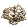 GRIRIW Brass Legged Toad Sculpture Traditional Wealth Desktop Ornament for