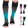 Doc Miller Open Toe Compression Socks, 15-20mmHg, Toeless Socks, Support