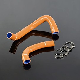 G-PLUS Silicone Radiator Hose Kit Compatible with Jeep Wrangler Tj 4.0L 1997-2001,Orange