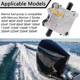 TXRXIZ - Bomba de combustible compatible con piezas fueraborda Mercury 2 tiempos 30-300 HP modelos de bomba de combustible marina 14360A14 14360A15 14360A24 14360A41 14360A50 14360A71 14360A78 98