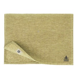 Linen & Cotton Pietro Place Mats Fabric Table Mat - 100% Linen, Beige (30 x 45 cm, Pack of 2) Place Mats Washable Wipe Clean Waterproof for Garden Outdoor Home Kitchen Table Runner Cafe