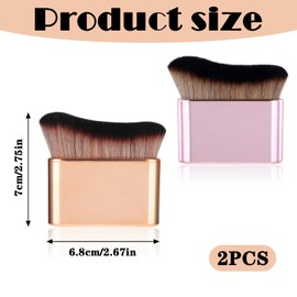 2PCS Tanning Brush for Body and Face, Body Brush for Tan, Soft Portable Self Tanning Brush, Fashion Body Makeup Leg Makeup Brush for Mother Wife Daughter Lover Friend(Pink Rose Gold)