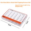 1100Pcs Nickel-Plated M1.2,M1.4,M1.5,M2 Round Pan Head Tapping Screws Laptop Notebook