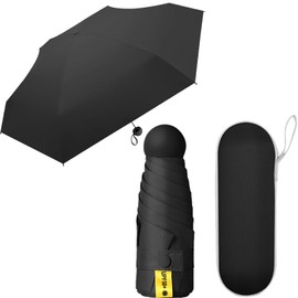 ESRAIN Paraguas de Bolsillo Reforzadopara Lluvia y Sol,Mini Sombrilla Plegable con Protección UV,Resistente al Viento y Lluvia,Tamaño de la palma,Fácil de llevar,Ligero y de pequeño tamaño