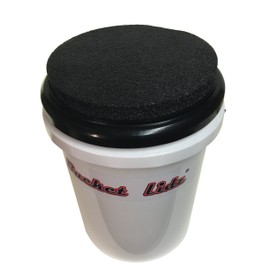 Red Padded Bucket Lid Red Frame/Black Pad by Bucket Lidz 1 1/2 Inch Pad