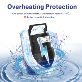 AgiiMan 1/2HP Submersible Water Pump, 2500GPH Portable Sump Pump for Pool Draining, Pool Cover Pump with 25FT Power Cord for Basements Pool Fountains Hot Tub Garden, Blue