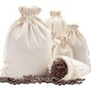 Vivva 10PCS Cotton Drawstring Bags,Reusable Muslin Storage Bags with Drawstrings,Canvas