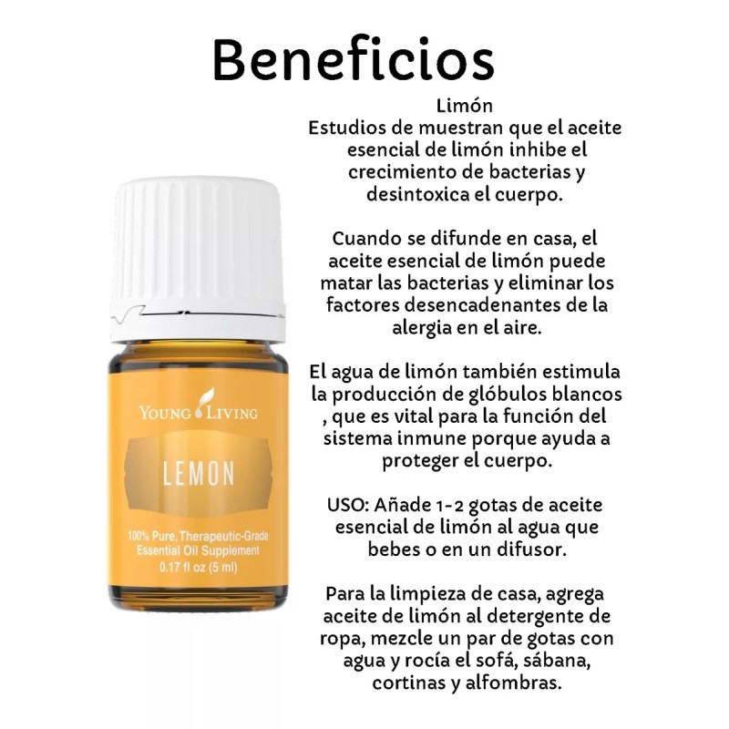 Young Living Set De 3 Aceites Young Living Limón, Menta