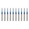 10-Piece End Mill Set Carbide Cutter Blue Corn Cutter CNC