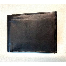 Ensign Peak Bi-Fold Genuine Leather Wallet, Multi-Window Pass Case, Black