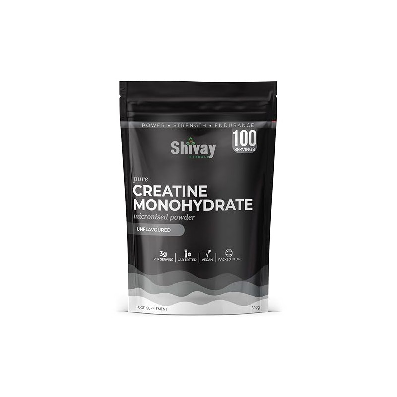Micronised Creatine Monohydrate Powder 300g – 100 Servings – 100%