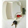 White RV Camper Trailer Entry Door Lock Fastec FIC
