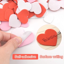 TUPARKA 600 Pieces Foam Heart Stickers Self Adhesive Heart Shapes Foam Sticker Sticker for Wedding Crafts Valentine's Day Decoration