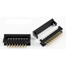 Connectors Pro 25-Pack IDC 2X8 16 Pins 2.54mm Male Dual Row Transition Plugs for 1.27mm Flat Ribbon Cable (FD-16P-25PK)