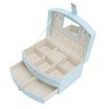 Travel Jewelry Case Portable 2 Layers PU Leather Jewelry Storage