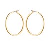 GUESS "Basic" Gold Square Sterling Silver Edge Hoop Earrings