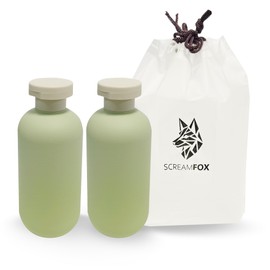 SCREAMFOX - Botellas para apretar con tapa abatible de 7.5 onzas con tapa a prueba de fugas para cremas, loción, champú acondicionador
