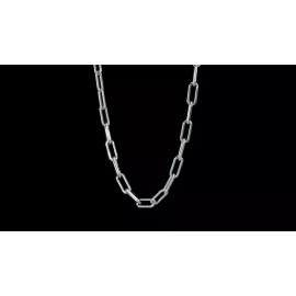 Amour Sterling Silver 3.5mm Polished Paperclip Chain Necklace - 24 in.