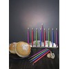 Chanukkia/Chanukkaleuchter mit 9 Kerzenhaltern Nickel Plated