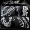 Weistiy 10 Pack Necklace Chain 925 Sterling Silver Necklace Snake