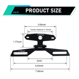 Qurbuns Motorcycle License Plate Bracket, Adjustable Motorbike Fold Tail Light Mount Holder, Scratch-Resistant Rust Proof Holder, Universal for Most Scooters, ATVs, Dirt Bikes