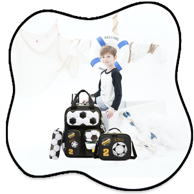 MYHSBYO Kids School Backpacks for Boys Backpack with Lunch Bag